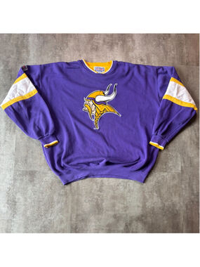 Vintage Starter Minnesota Vikings Pro Line Sweater Mens XL Purple